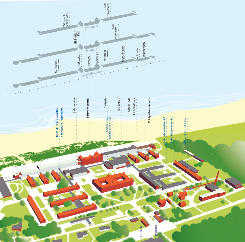 capture plan dessiné de l’Hôpital Maritime